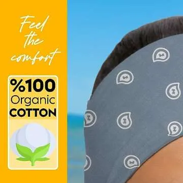 Womens Neck Scarf 23"x23" Small Square Ethnic Cotton | Headband Scarf Bandana Wrap Vintage Head Scarf Breathable Lightweight (Grey)