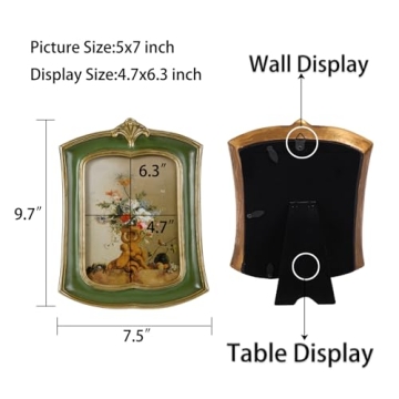 Kangce Antique Picture Frame 5x7 Vintage Design for Home Decor
