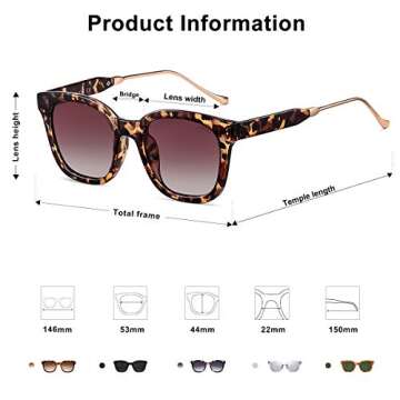 Classic SOJOS Square Polarized Sunglasses for All