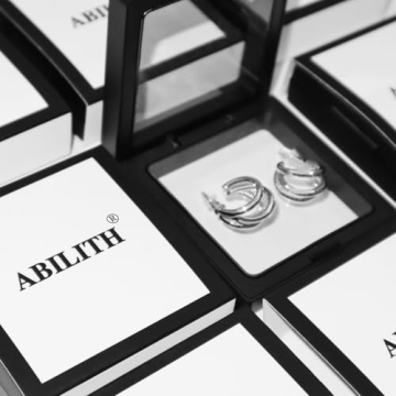 ABILITH Two Tone Hoop Earrings for Women Gold and Silver 18k Double Hoop Earrings 925 Sterling Silver Studs for Festival