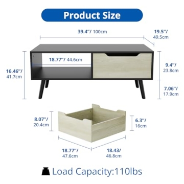 Cozy Castle Modern Coffee Table with Stylish Storage