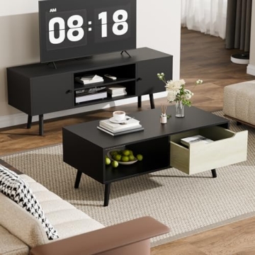 Cozy Castle Modern Coffee Table with Stylish Storage