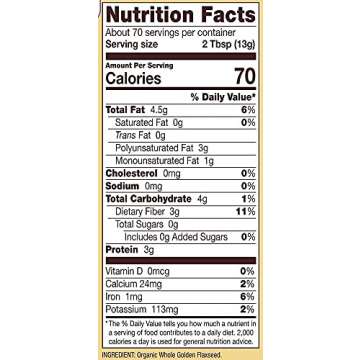 Bob's Red Mill Organic Flaxseed Meal, 32oz (Pack of 1) - Non GMO, Vegan, Paleo Friendly, Keto Friendly, Kosher