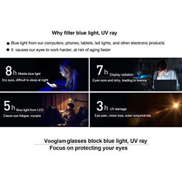 Stylish VOOGLAM Aviator Blue Light Blocking Glasses