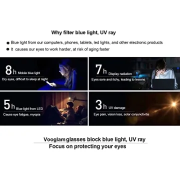 Stylish VOOGLAM Aviator Blue Light Blocking Glasses