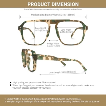 Stylish VOOGLAM Aviator Blue Light Blocking Glasses