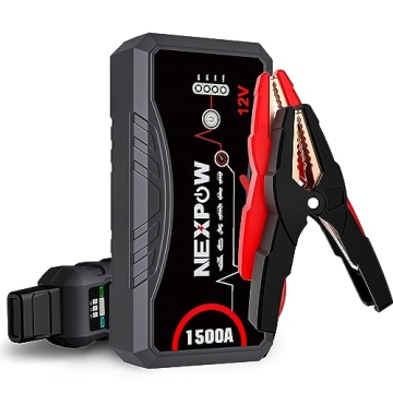 NEXPOW 1500A Peak Car Jump Starter - Portable Battery Pack with LED & USB