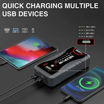 NEXPOW 1500A Portable Car Jump Starter with USB