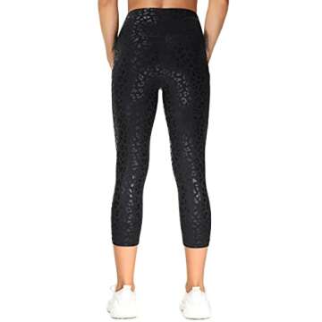 Thick High Waist Capri Yoga Pants with Pockets for Women