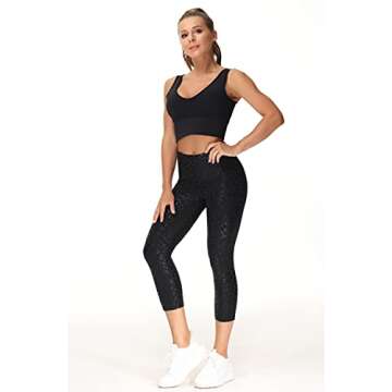 Thick High Waist Capri Yoga Pants with Pockets for Women