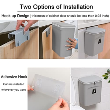 Tiyafuro 2.4 Gallon Hanging Compost Bin Odor-Free Space-Saver