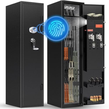 SAPITAL Biometric Gun Safe: Secure, Quick Access for Rifles & Pistols