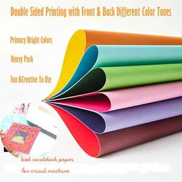 Livholic 100 Pack Heavy Colored Cardstock for Crafting