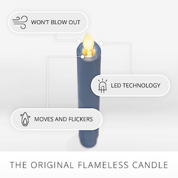 Luminara Set of 2 LED Taper Candles for Safe, Stylish Lighting