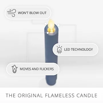 Luminara Set of 2 LED Taper Candles for Safe, Stylish Lighting