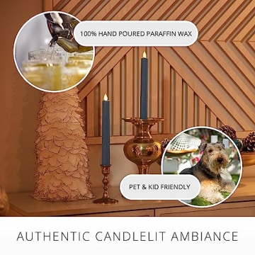 Luminara Set of 2 LED Taper Candles for Safe, Stylish Lighting