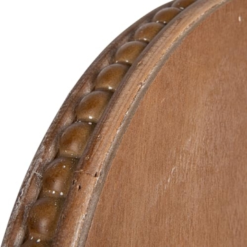 Whitewashed Round Decorative Wood Tray