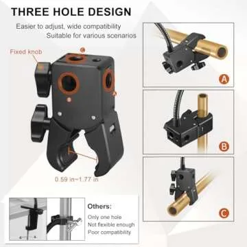 Flexible Gooseneck Microphone Stand with Clamp and Clip