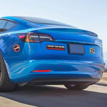 3Pcs Anti Elon Bumper Magnet for Car - I Bought This Before We Knew Elon Was Crazy, Anti Elon Te-sla Club, No Elon - Waterproof Window Car Bumper Magnet, Perfect Funny Gift Accessory For Te-sla Owners