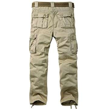 Match Men's Casual Wild Cargo Pants Outdoors Work Wear #6531(36,Apricot)