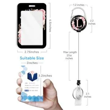 Stylish A-Z Letter ID Badge Holders - 2 Pack for Everyone