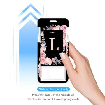 Stylish A-Z Letter ID Badge Holders - 2 Pack for Everyone