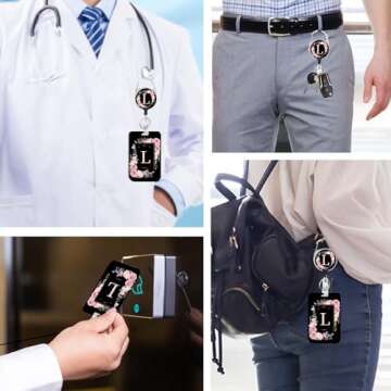 Stylish A-Z Letter ID Badge Holders - 2 Pack for Everyone