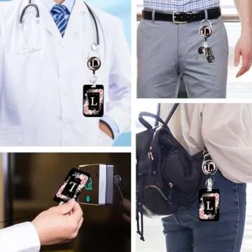 Stylish A-Z Letter ID Badge Holders - 2 Pack for Everyone