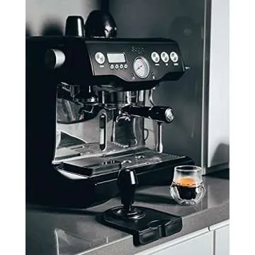 Normcore 58.5mm Coffee Tamper V4 - Spring-loaded Tamper with 15lb / 25lb / 30lbs Replacement Springs - Anodized Aluminum Handle and Stand - Stainless Steel Flat Base