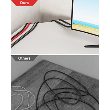 Teraves L Shaped Desk with Shelves for Home Office