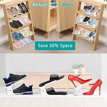 YIHATA Shoe Rack Organizer 20 Pack Shoe Rack