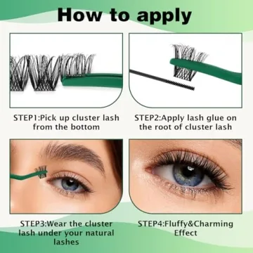 KEYYOU Lash Cluster Eyelash Extension Kit - 96pcs for Effortless Beauty