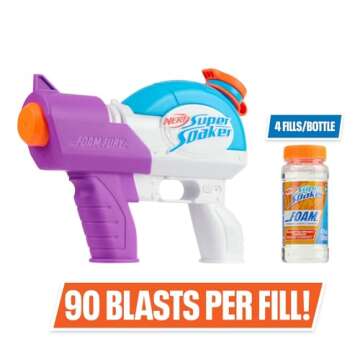 NERF Super Soaker Foam Fury Blaster for Fun Outdoor Play