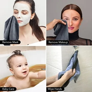 SINLAND Microfiber Facial Cloths Soft Eco-Friendly 6 Pack