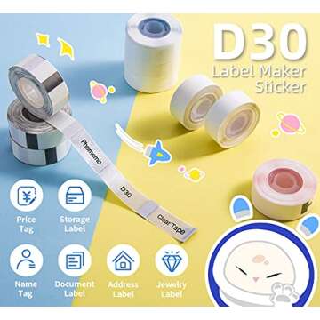 Phomemo D30 Transparent Labels for Home Office Crafts