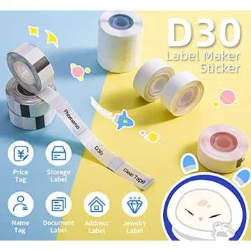 Phomemo D30 Transparent Labels for Home Office Crafts