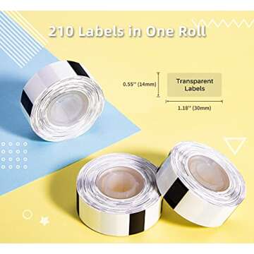 Phomemo D30 Transparent Labels for Home Office Crafts