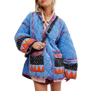 Gacaky Quilted Jackets for Women Lightweight Long-Sleeve Button Down Puffer Jacket Warm Winter Jacke...