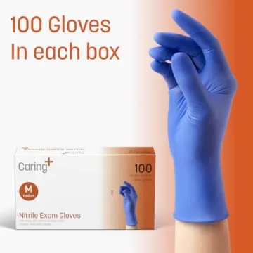Caring Nitrile Exam Gloves - 100ct, Powder-Free Protection