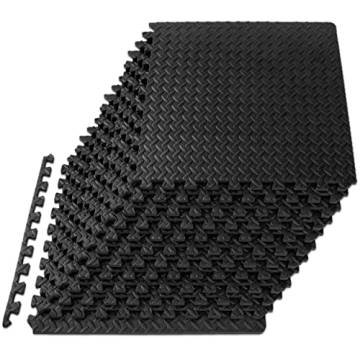 ProsourceFit Puzzle Exercise Mat ½ in, EVA Interlocking Foam Floor Tiles for Home Gym, Mat for Home...