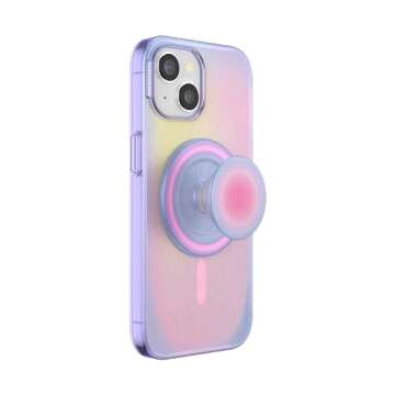 PopSockets iPhone 15 Case with Round Phone Grip Compatible with MagSafe, Phone Case for iPhone 15, W...