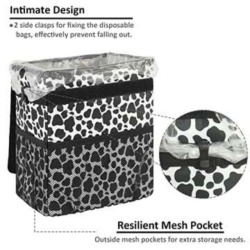 Vankor Cute Car Trash Can Waterproof Bin for Vehicles