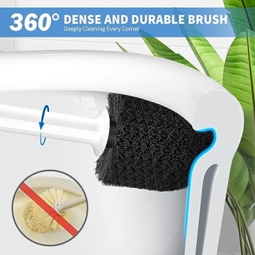 Uptronic Toilet Plunger and Brush Combo Set - Modern Design