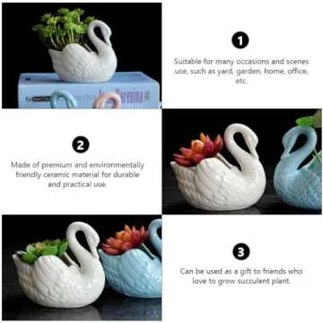 Stylish Zerodeko Swan Flower Pot for Home Decor