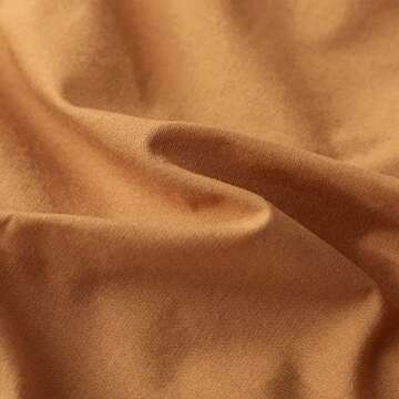 JELLYMONI Duvet Cover Set 100% Washed Cotton Linen Feel Textured Super Soft 3PCs Bedding Set with Pillowshames (Rust, King