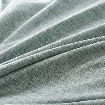 JELLYMONI Duvet Cover Set 100% Washed Cotton Linen Feel Textured Super Soft 3PCs Bedding Set with Pillowshames (Rust, King