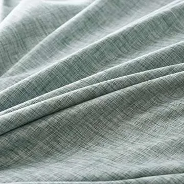 JELLYMONI Duvet Cover Set 100% Washed Cotton Linen Feel Textured Super Soft 3PCs Bedding Set with Pillowshames (Rust, King