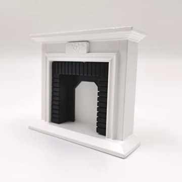 Miniature Wooden Dollhouse Fireplace for Creative Play