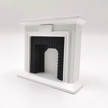 Miniature Wooden Dollhouse Fireplace for Creative Play