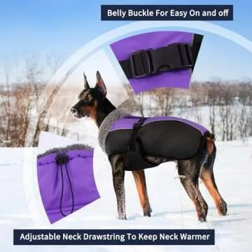 IECOii Extra Warm Reflective Dog Coat for Small Dogs